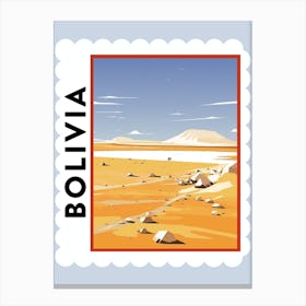 Bolivia 3 Travel Stamp Poster Canvas Print