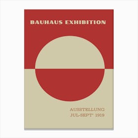 Bauhaus Red Exhibition 3 Canvas Print