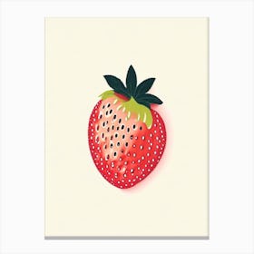 A Single Strawberry, Fruit, Tarazzo 1 Canvas Print