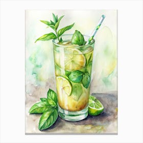 Basil Lemon Cooler Italy (1) Canvas Print