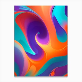 Abstract Colorful Waves Vertical Composition 103 Canvas Print