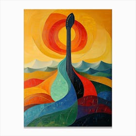 Guitar In The Sky Canvas Print