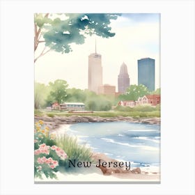 New Jersey Skyline 2 Canvas Print