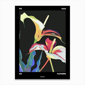 No Rain No Flowers Poster Calla Lily 3 Canvas Print