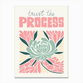 Trust The Process Boho Botanical Matisse Style Canvas Print