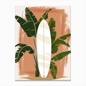 Surfboard In The Sand Canvas Print