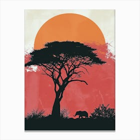 African Sunset Canvas Print