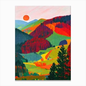 Bohemian Switzerland National Park Czech Republic Abstract Colourful Canvas Print
