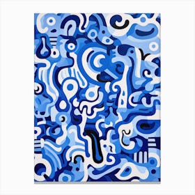 Abstract Blue Painting Canvas Print