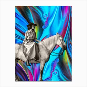 Abstract cowgirl Canvas Print