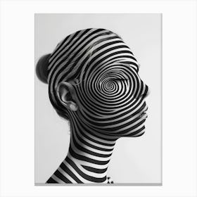 Black And White Abstract Painting 8 Canvas Print