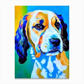 English Cocker Spaniel 2 Fauvist Style dog Canvas Print