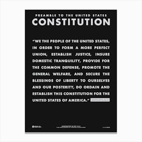 Constitution Preamble Canvas Print