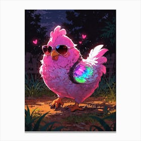 Pink Chicken Canvas Print