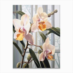 Orchid 2 Flower Painting Canvas Print