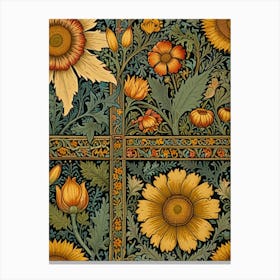 William Morris Floral Wallpaper 4 Canvas Print