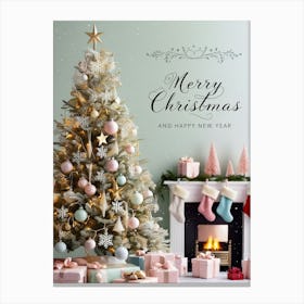 Merry Christmas And Happy New Year 2 Canvas Print