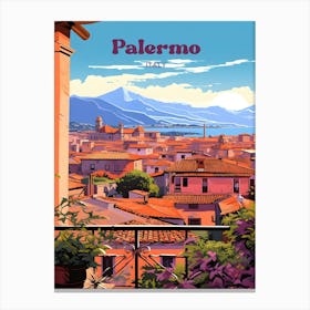 Palermo Italy Romantic Travel Art Canvas Print