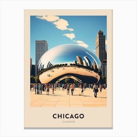Cloudgate 3 Chicago Travel Poster Canvas Print