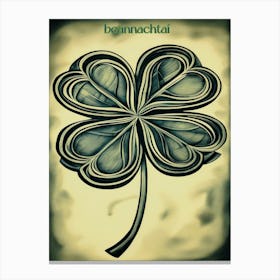 St Patrick's Blessing Shamrock Canvas Print