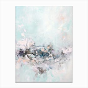 Mint Green Abstract Painting Canvas Print