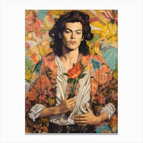Harry Styles Kitsch Portrait 9 Canvas Print