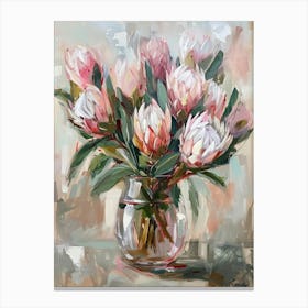 A World Of Flowers Protea 4 Painting Canvas Print