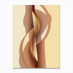 beige Spiral 1 0 Canvas Print