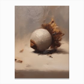 An Acorn Oil Painting 3 Canvas Print