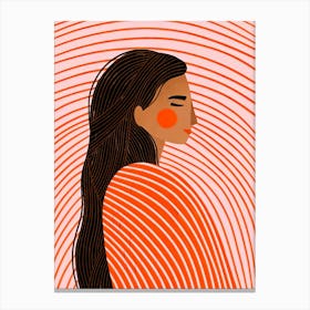 Woman With Long Hair Canvas Print