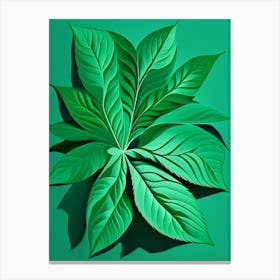 Spearmint Leaf Vibrant Inspired 1 Canvas Print