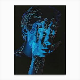 Man With His Hands On His Face 1 Canvas Print