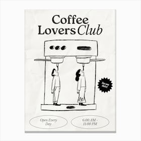 Coffee Club Kitchen | Coffee Lover’s Club | Coffee Bar 6 Canvas Print