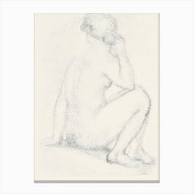 Nude Sitting 1 Canvas Print