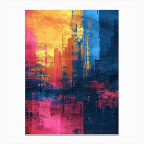 Abstract City | Pixel Art Series 5 Canvas Print