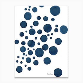 Dots In Blue Canvas Print