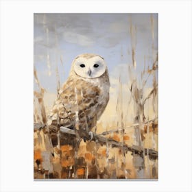Bird Painting Snowy Owl 4 Canvas Print