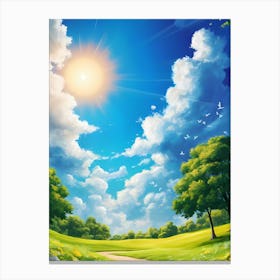 Sunny Day In The Countryside Canvas Print