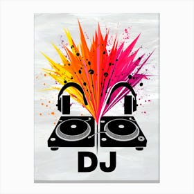 Dj Logo Canvas Print