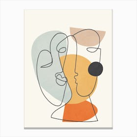 Abstract Faces 4 Canvas Print