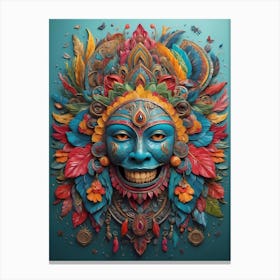 Mask Of The Gods 4 Canvas Print