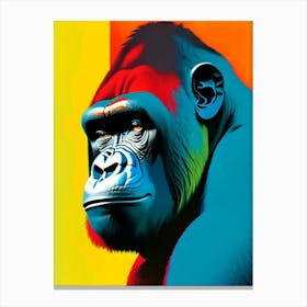 Cheeky Gorilla Gorillas Primary Colours 2 Canvas Print