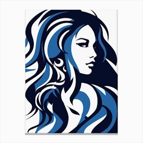 Girl With Long Hair 1 Canvas Print