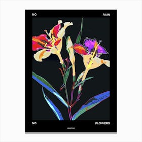 No Rain No Flowers Poster Lisianthus 2 Canvas Print