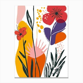 Abstract Flower Painting 10 Canvas Print