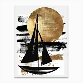 Sailboat At Sunset 26 Canvas Print