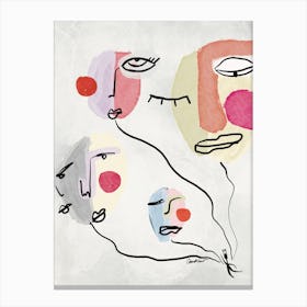 A Person Is Letting All The Sadness And Fears Away that are sad abstract faces Canvas Print