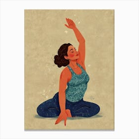 Yoga Woman In Yoga Pose Canvas Print