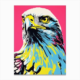 Andy Warhol Style Bird Hawk 3 Canvas Print