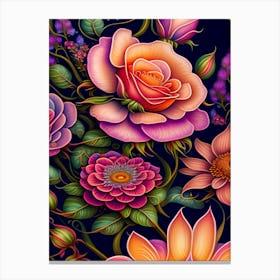 Floral Wallpaper Canvas Print